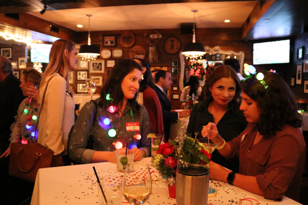 broker holiday happy hour table